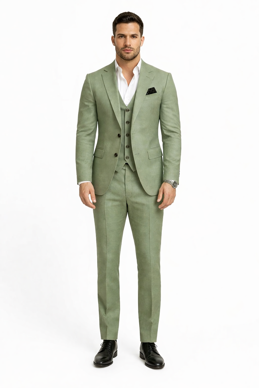 Men Sage Light Green Suit