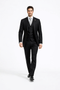 Gangster Suit - Mobster Suit - Mafia Suit For Mens 2 Button Gangster Pinstripe Suit in Black