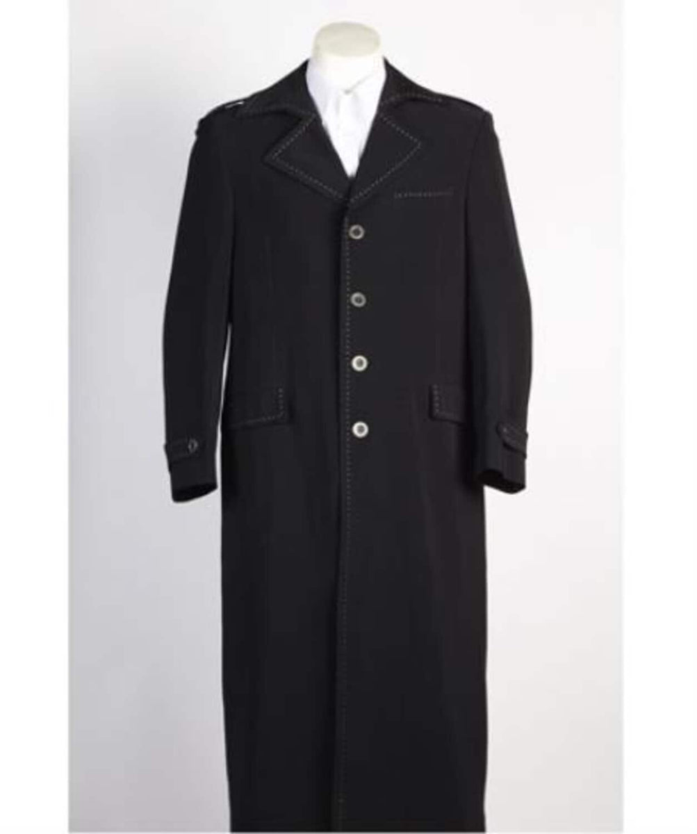 Men's Stylish 4 Button Grey Long Zoot Suit,45'' Long Jacket EXTRA LONG JACKET Maxi Very Long