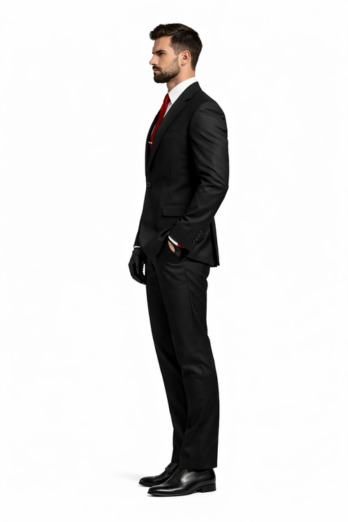 Mens Agent 47 Hitman Black Suit Costume Package Suit | Shirt | Tie