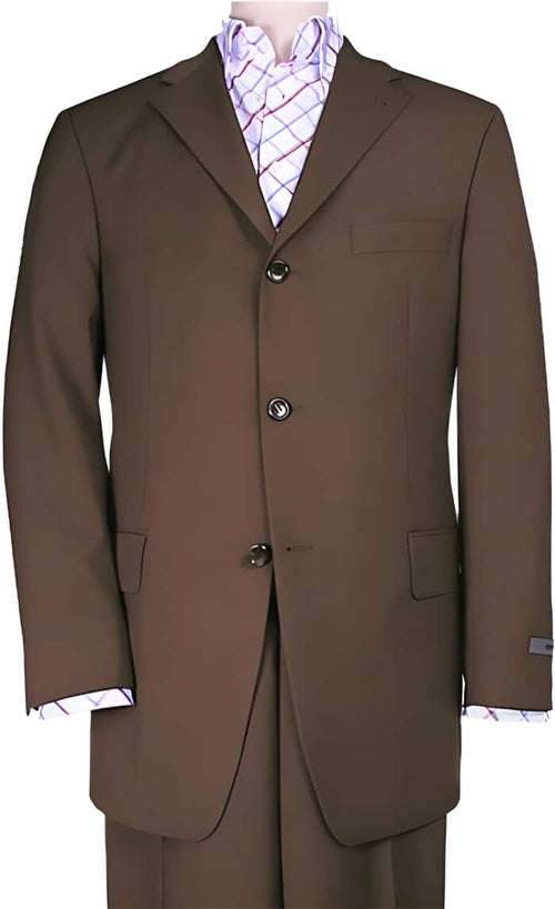 Mens Brown Wool Suit - Any Brand Style Size