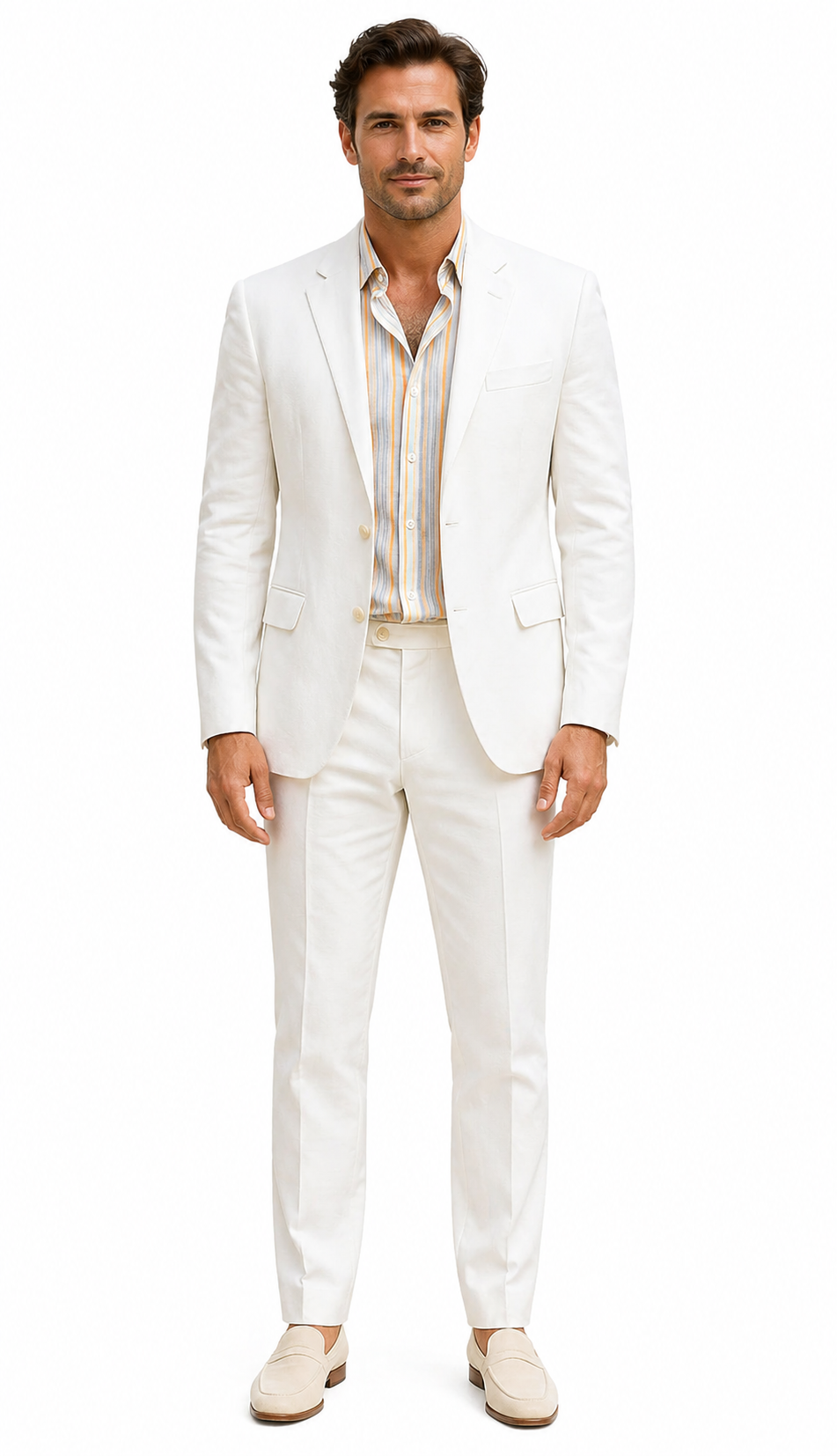 Men's Beach Wedding Attire Suit Menswear White $199