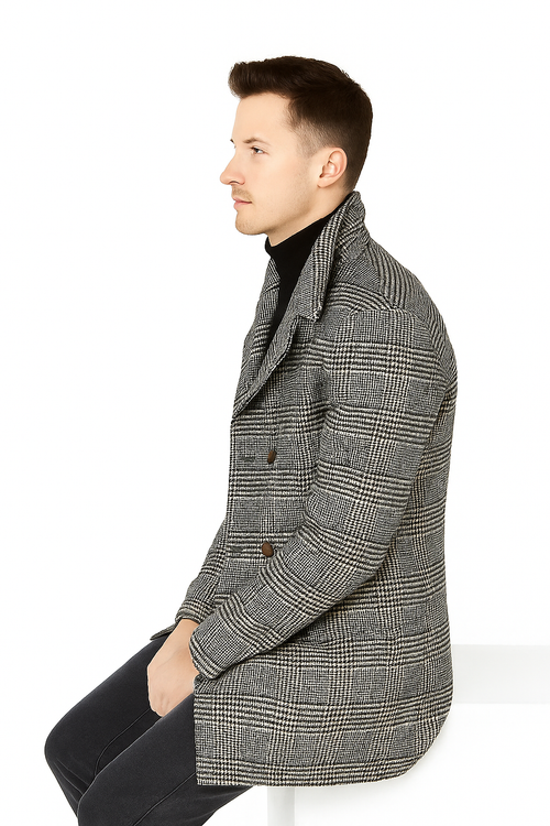 Mens Big and Tall Peacoat - Big and Tall Overcoats - Wool Peacoat