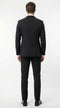 Mens Black Seersucker Suit – Shadow Ton on Ton Mini Textured Two Button Cotton Fabric Formal Summer Suit