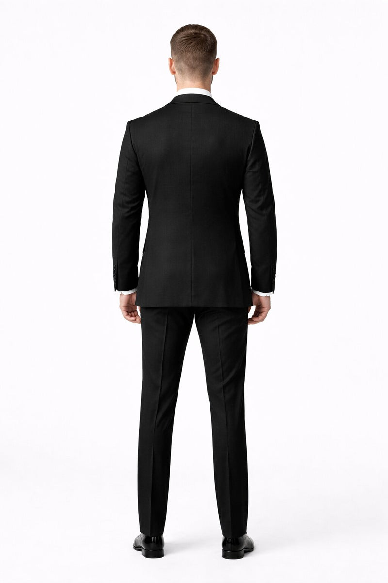 Porto Slim Fit, Pure Wool Suit & Vest by Tiglio Luxe TIG1036