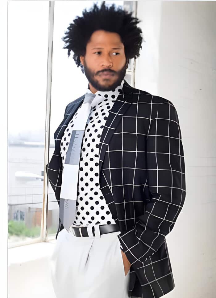 Mens 56 Long Sport Coat - Black Color Sport Coat