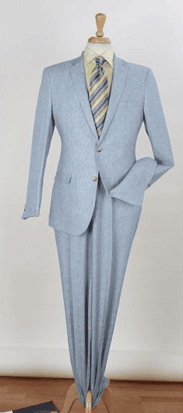 Mens Blue Linen Suit - AlbertoNardoniStore