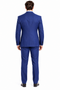 Mens Blue Pinstripe Suit Two Button Vested Business Suit In French Blue Pinstripe