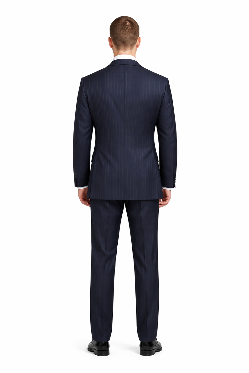 Men’s Blue Wool Suit – Classic Fit, Premium Fabric, Designer Style, All Sizes Available