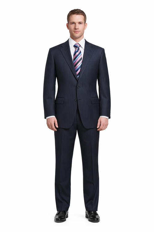 Men’s Blue Wool Suit – Classic Fit, Premium Fabric, Designer Style, All Sizes Available