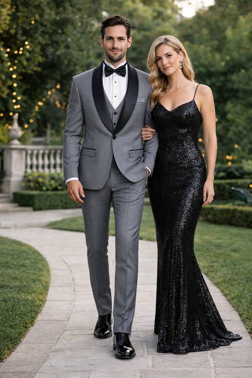 Father And Son Matching Suits -Gray Tuxedo