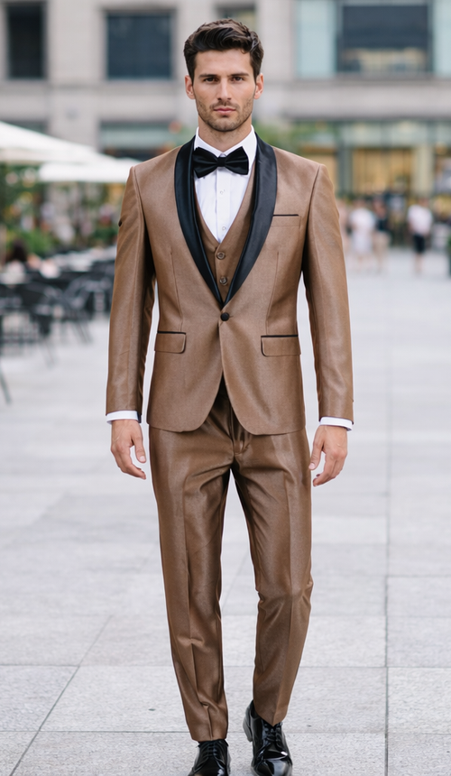 Mens Brown Wedding Suit