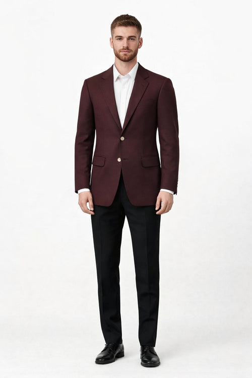 Wholesale Mens Jackets - Wholesale Blazer - Dark Burgundy ~ Maroon ~ Wine