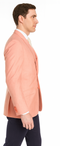 Mens Chambray Sportcoat - Chambray Blazer - Summer Cotton Blazer Peach Orange