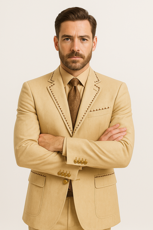 Champagne Groomsmen Suits