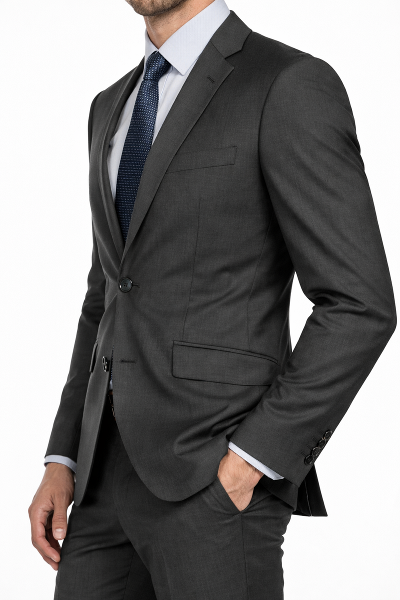 Mens Cheap Grey Suit Mens Slim Modern Suit Charcoal Grey
