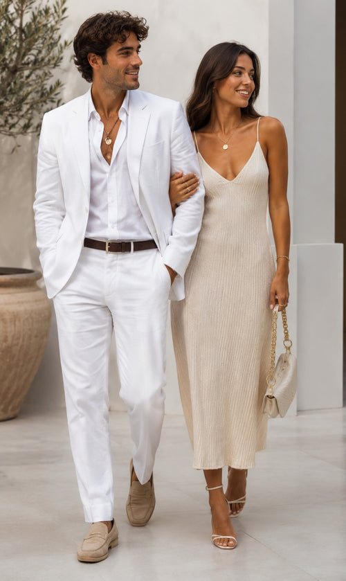 Mens Colin Farrell Miami Vice White Suit