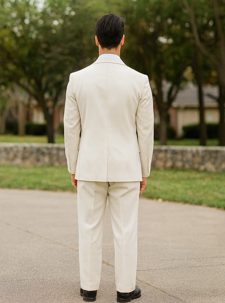 Mens Colonel Sanders White Single Breasted Suit Besom Costume