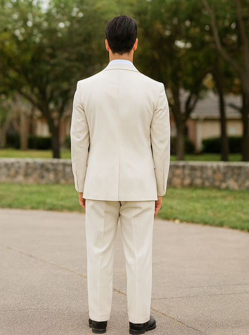 Mens Colonel Sanders White Single Breasted Suit Besom Costume
