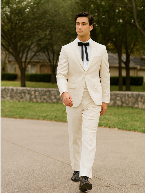 Mens Colonel Sanders White Single Breasted Suit Besom Costume