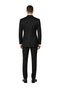 Men's Designer Double Breasted Wool Suit in Black