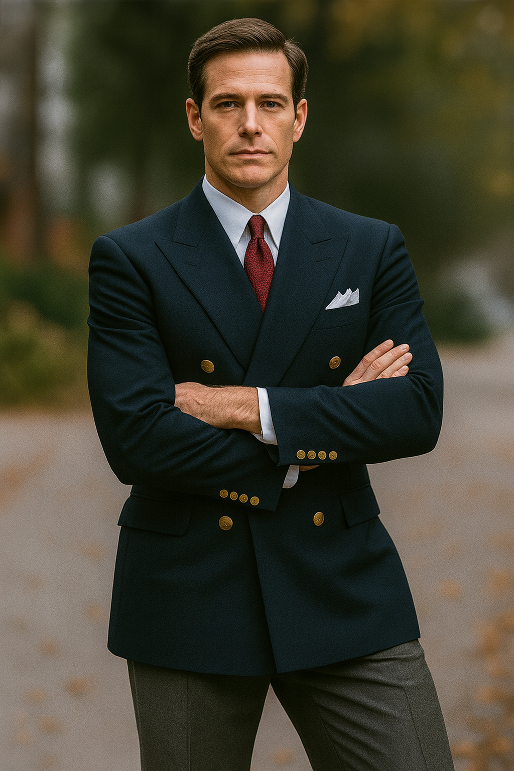 Mens Double Breasted Blazer With Gold Buttons in Black or Navy in 100% Wool Fabric