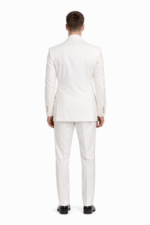 Double Breasted White Dinner Jacket