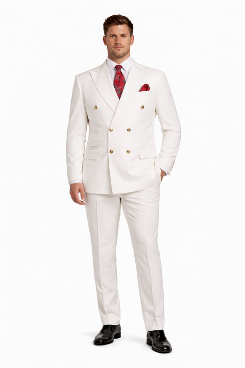 Double Breasted White Dinner Jacket