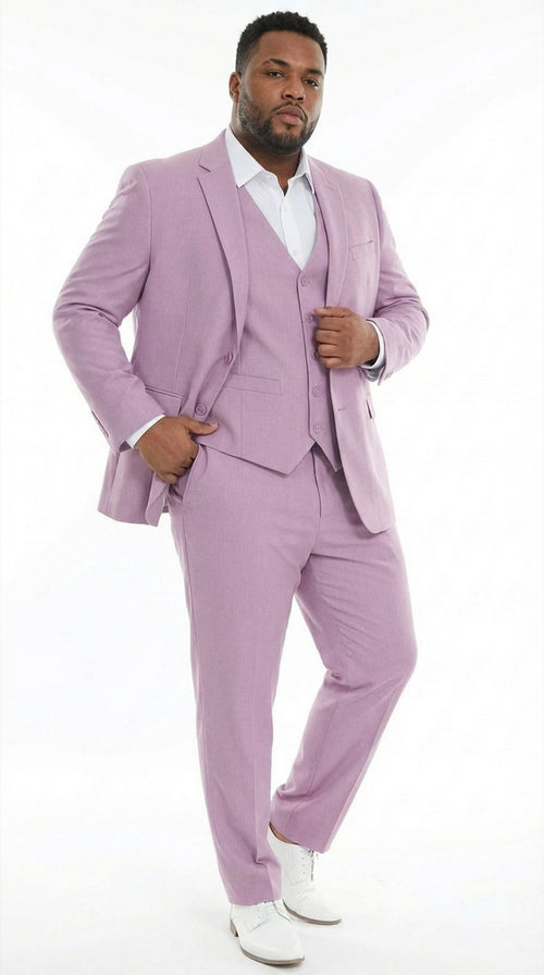 Men’s Dusty Rose 3 Piece Suit – Modern Pink Formal Suit Set for Wedding, Prom and Special Events Pinkish Color