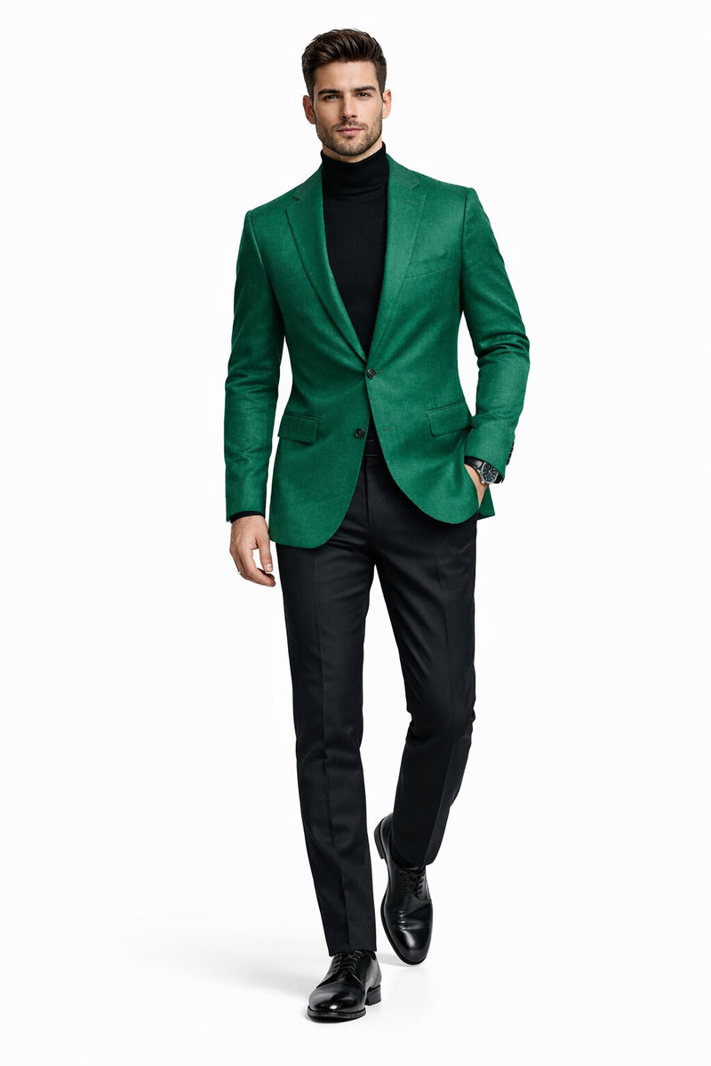 Mens Emerald Green Blazer - Green Sport Coat - Summer Jacket - Linen Blazer