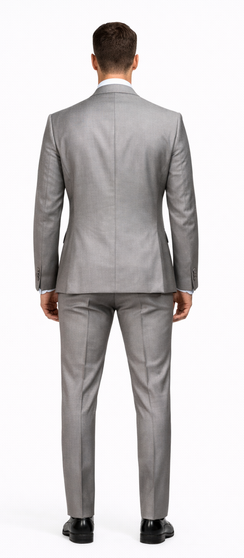 Men's Gray Slim Fit 3-Piece Suit by Rossiman – With Vest & Tailored Trousers