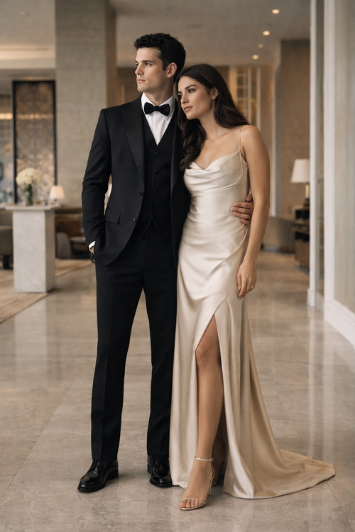 Mens Great Gatsby | Leonardo Dicaprio Vested Tuxedo in Black