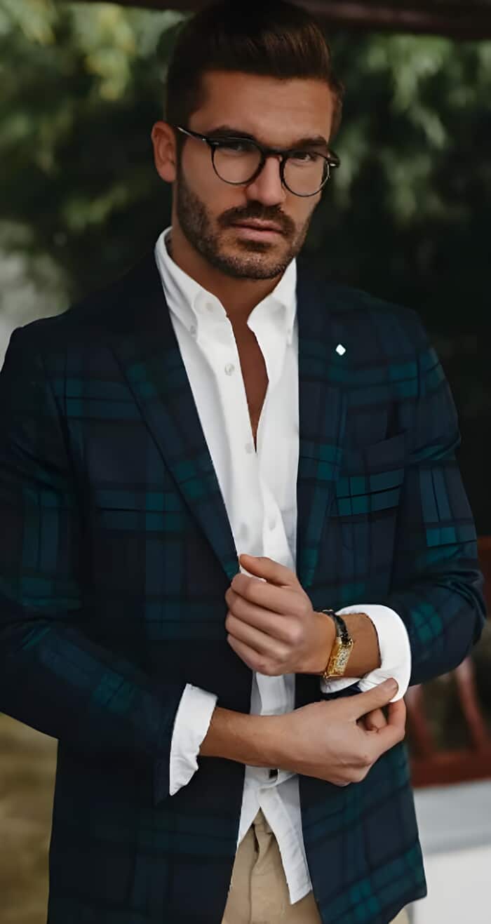 Mens 56 Long Sport Coat - Green Color Sport Coat