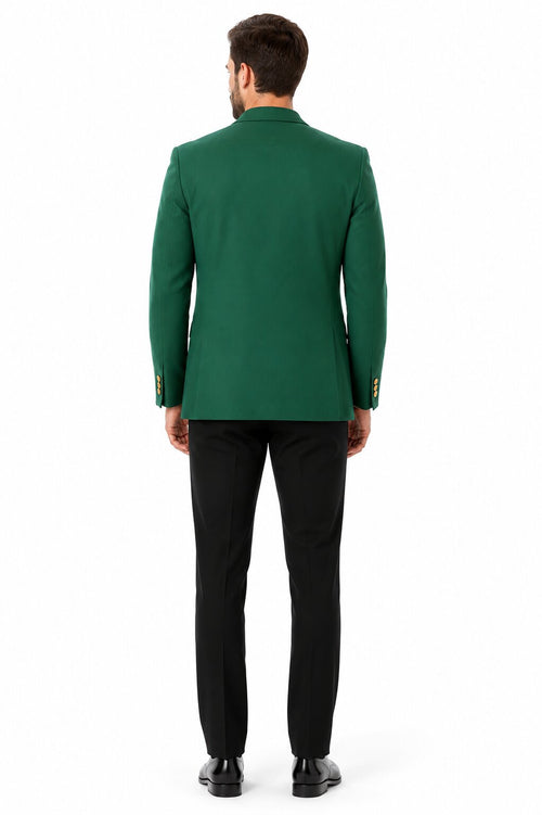 Augusta Green Blazer Men's Classic Brass buttons Blazer Sport Jacket