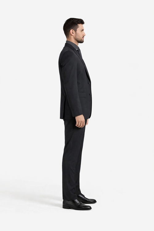 Mens John Wick Vested Black Suit