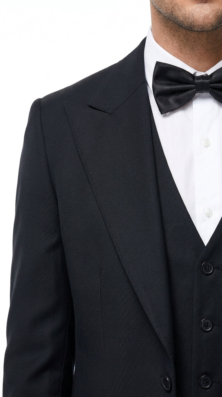Mens Joker 2 Black 3-Piece Suit – Premium Movie-Inspired Cosplay Costume, Halloween & Formal Dress Outfit