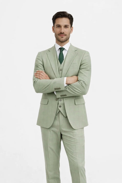 Mens Light Green Suits
