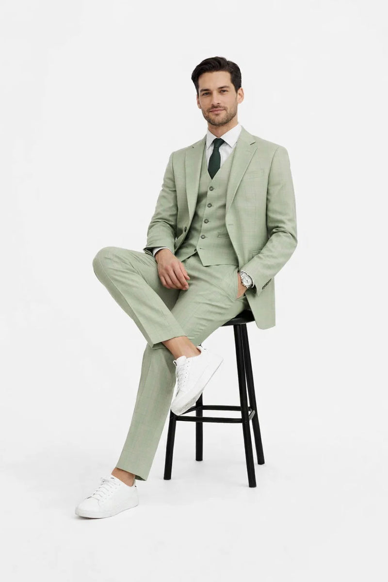 Mens Light Green Suits
