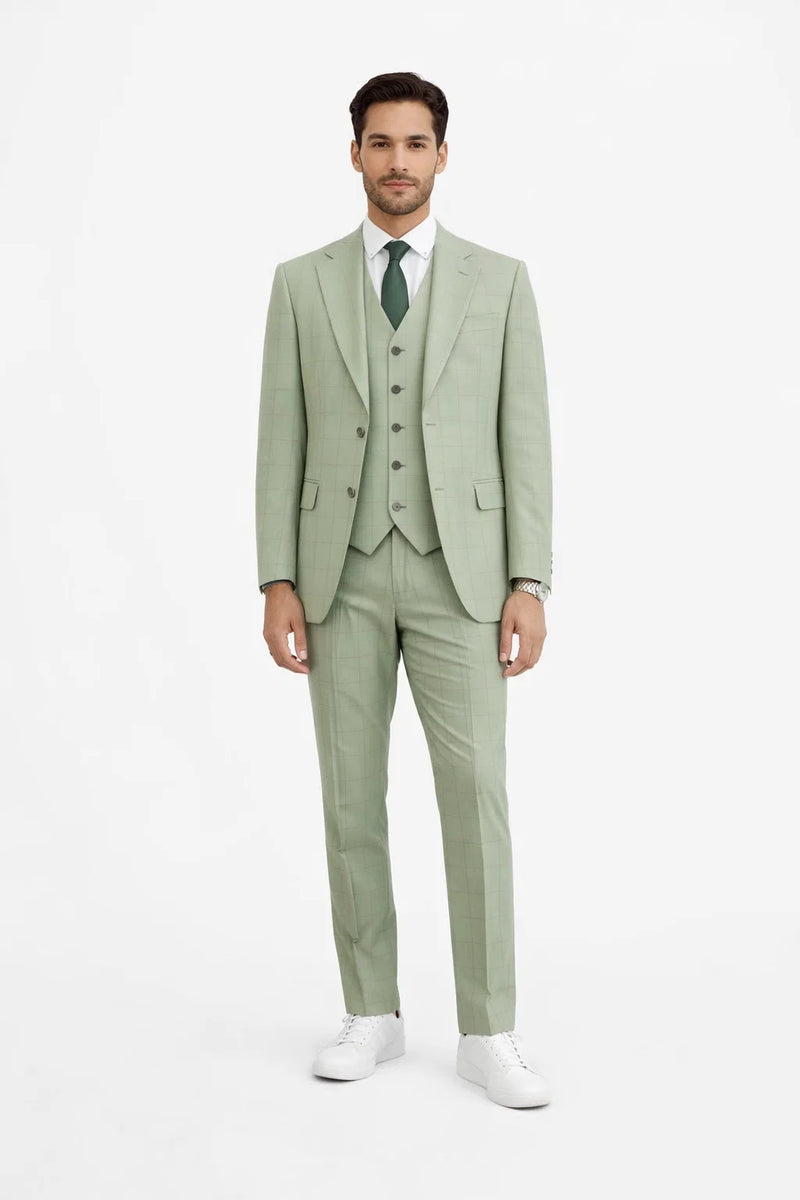 Mens Light Green Suits