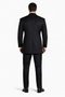 Mens Long Mandarin Collar Zoot Suit Black Tuxedo