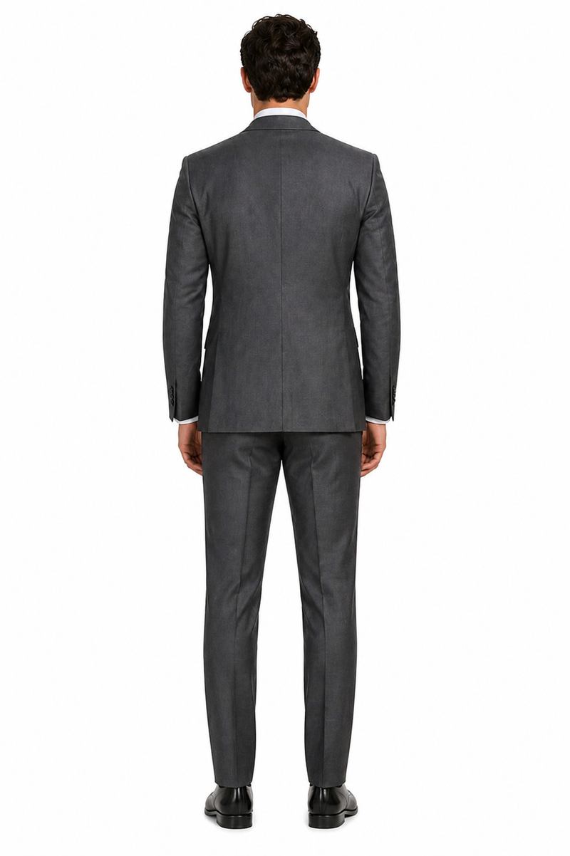 Mens Tiglio Gray Suit – Classic 2 Piece Grey Suit for Wedding, Business and Formal Wear