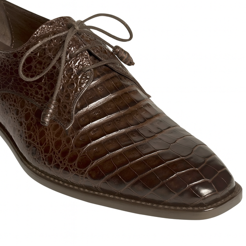 Mens Mezlan Anderson Caiman Crocodile Dress Shoe in Brown