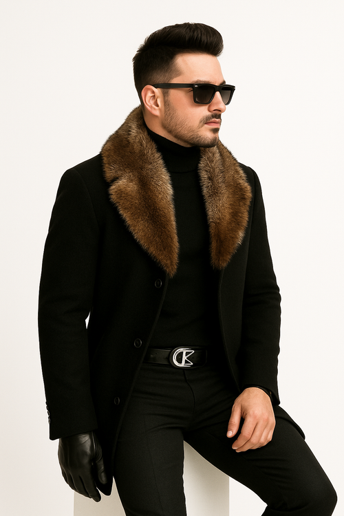 Mens Mid-Length Coats - 3/4 Length Mens Coat