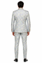 Men's Mint Green - Sage and Gold Trim Collar Floral Brocade Blazer with Gold Embellishments Prom Suit