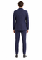 Mens Navy Blue Seersucker Suit – Cotton Fabric Shadow Pattern Ton on Tone Textured Two Button Notch Lapel Formal Summer Suit