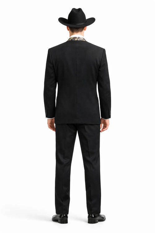Army Green Tuxedo - Camouflage Patterned - Two Toned Vested Olive Camo 2 Button Single Breasted Tuxedo