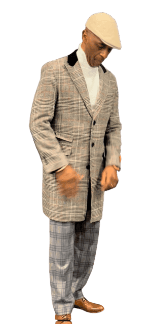Mens Plaid Overcoat - AlbertoNardoniStore