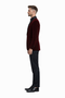 Mens Playboy Burgundy Smoking Jacket