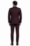 Mens Red and Black Plaid Double-Breasted Suit ââŹâ Slim Fit Checkered 2 Piece Formal Business Outfit