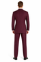 Men's Red Bold Chalk Stripe ~ Pinstripe White Pinstripe Pleated Pants Gangster Suit